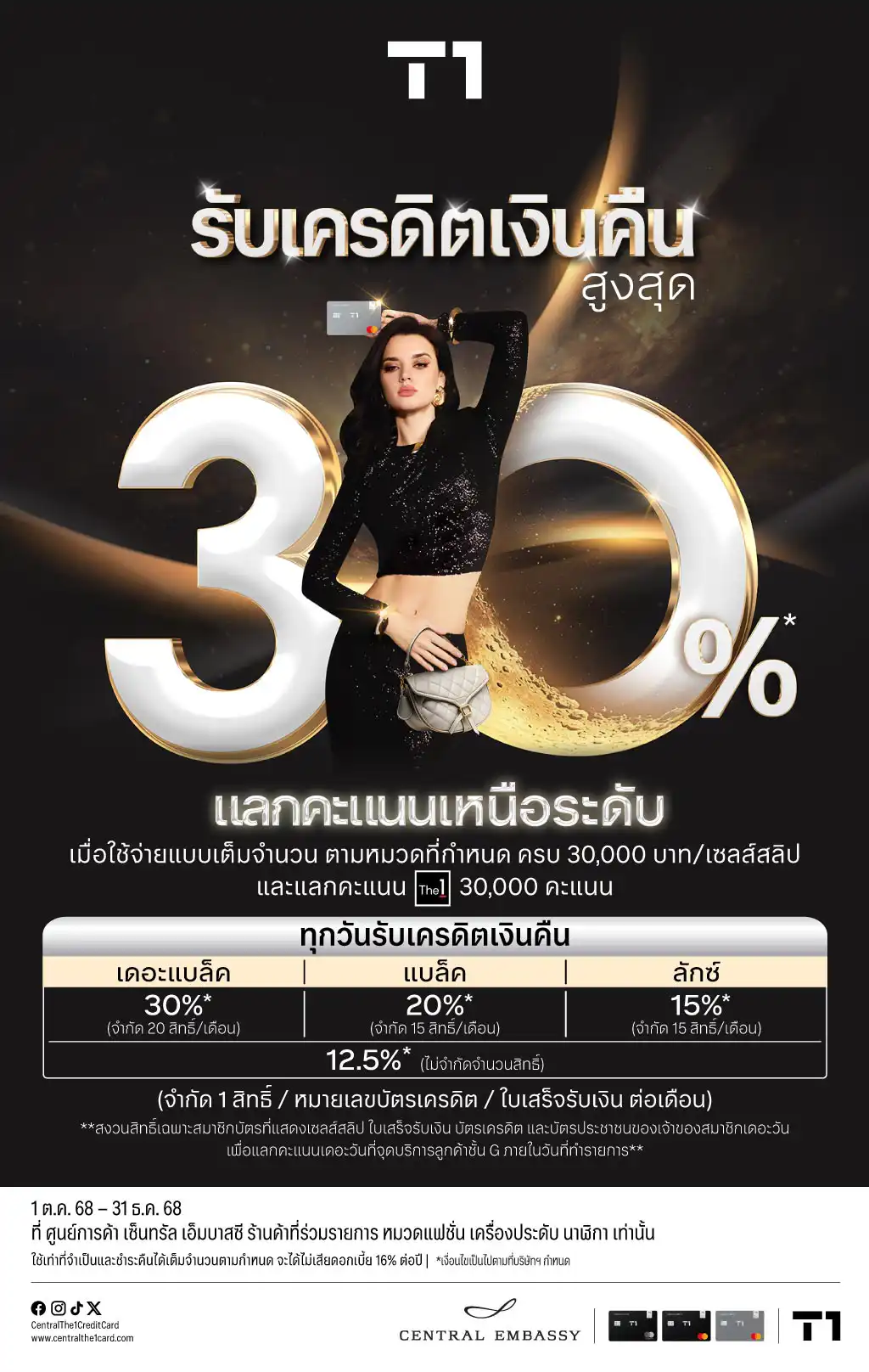 สมัครบัตรเครดิต เซ็นทรัล เดอะวัน