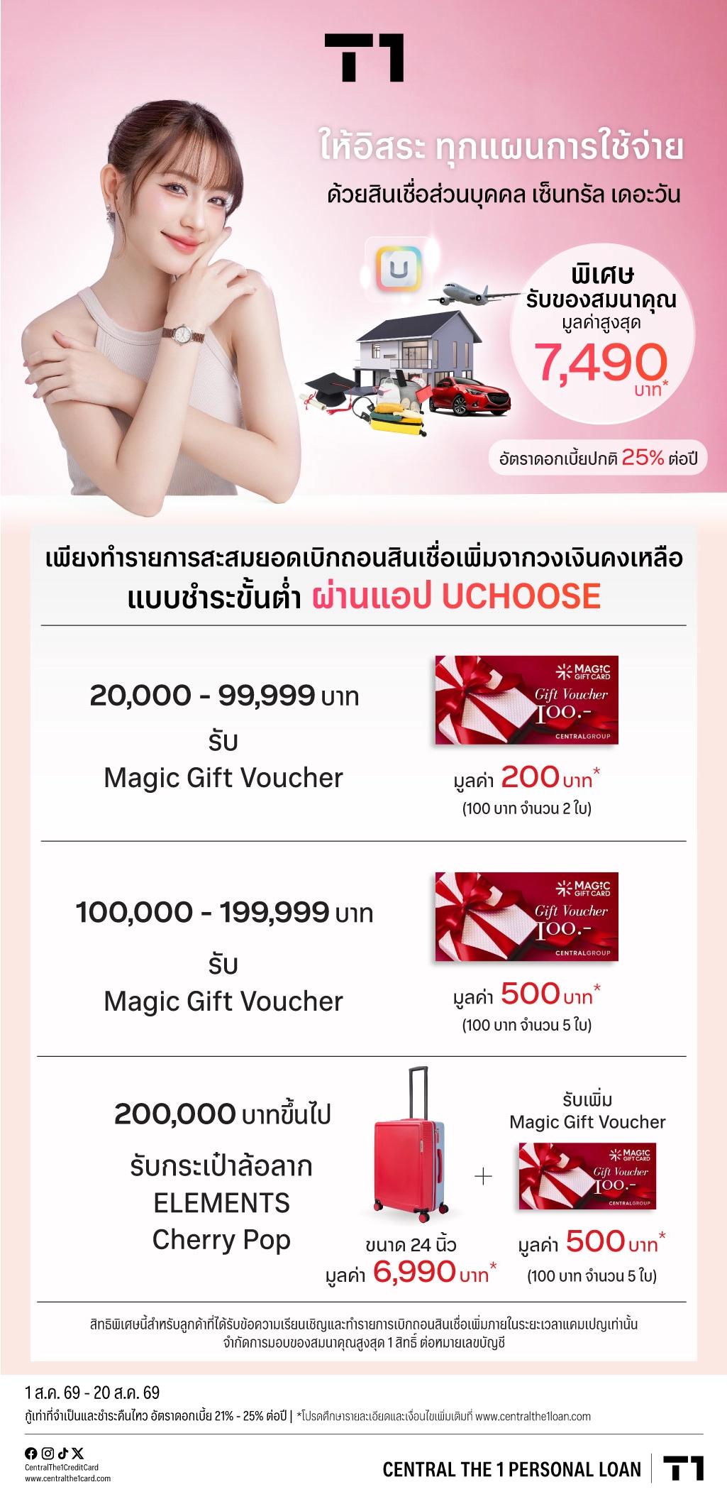 พิเศษ รับของสมนาคุณ มูลค่าสูงสุด 7,490 บาท*