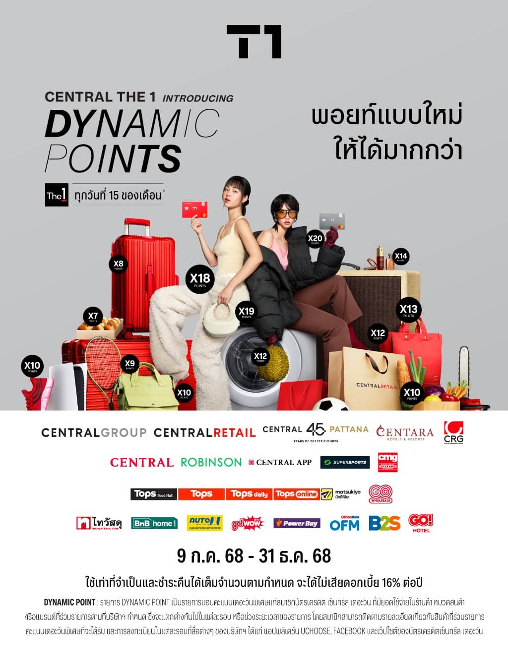 พอยท์แบบใหม่ ให้ได้มากกว่า รับคะแนนเดอะวัน X20*