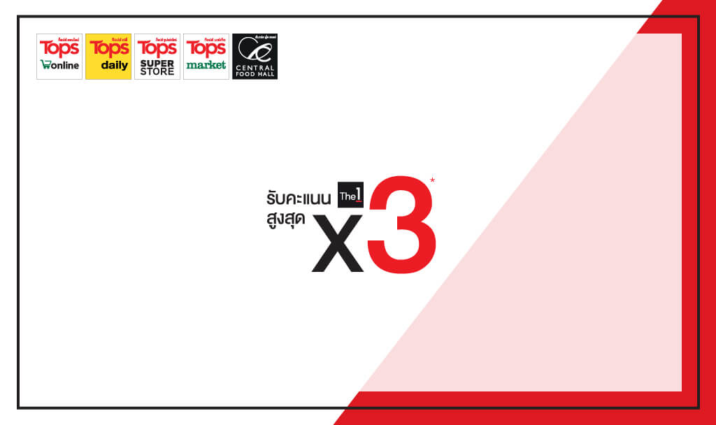 สิทธิประโยชน์บัตรเครดิต เซ็นทรัล เดอะวัน เรดซ์ | TOPS