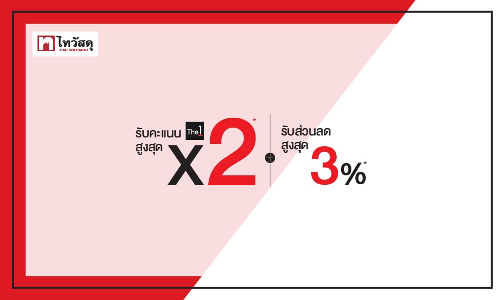 สิทธิประโยชน์บัตรเครดิต เซ็นทรัล เดอะวัน เรดซ์ | ไทวัสดุ