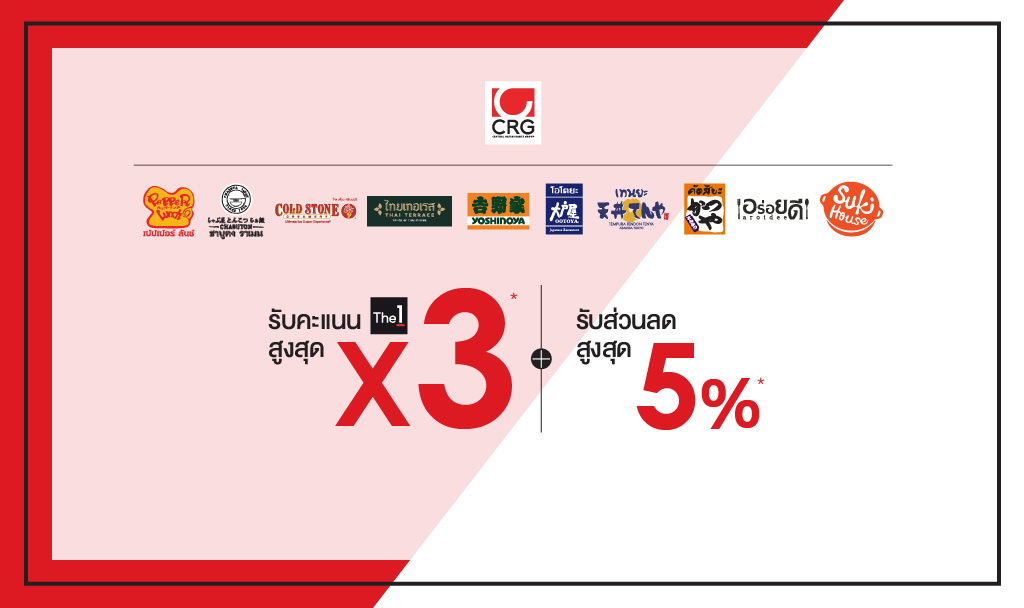 สิทธิประโยชน์บัตรเครดิต เซ็นทรัล เดอะวัน เรดซ์ | CRG