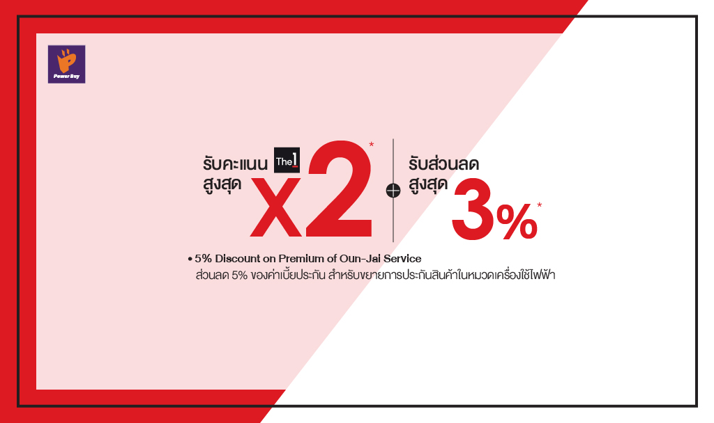 สิทธิประโยชน์บัตรเครดิต เซ็นทรัล เดอะวัน เรดซ์ | Power Buy